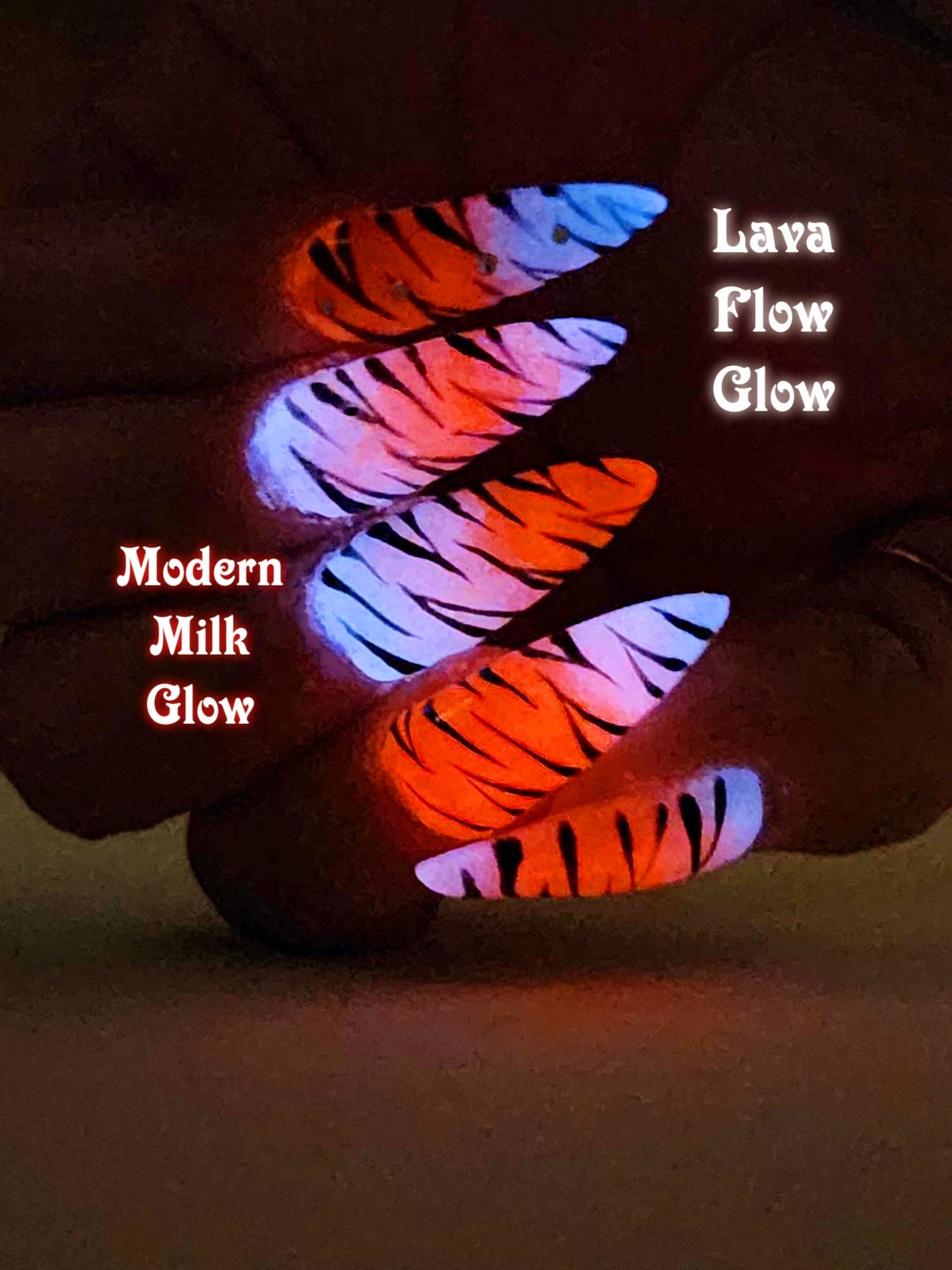 Lava flow GLOW dip powder