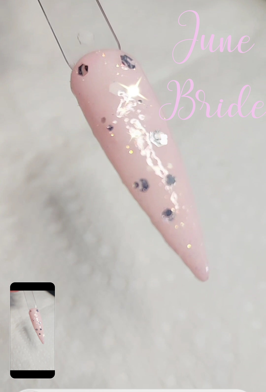 June Brides, nail dip powder