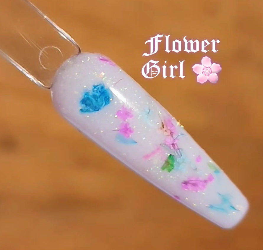 Flower Girl , real flowers dip powder