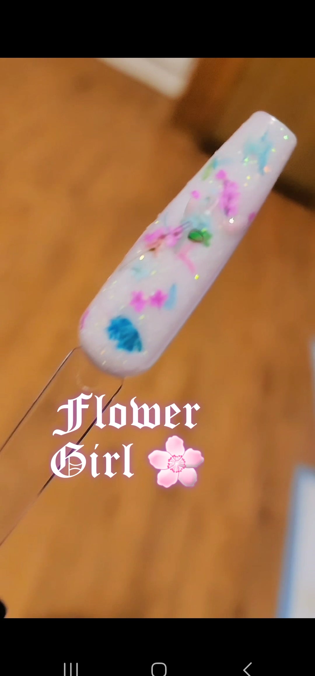 Flower Girl , real flowers dip powder