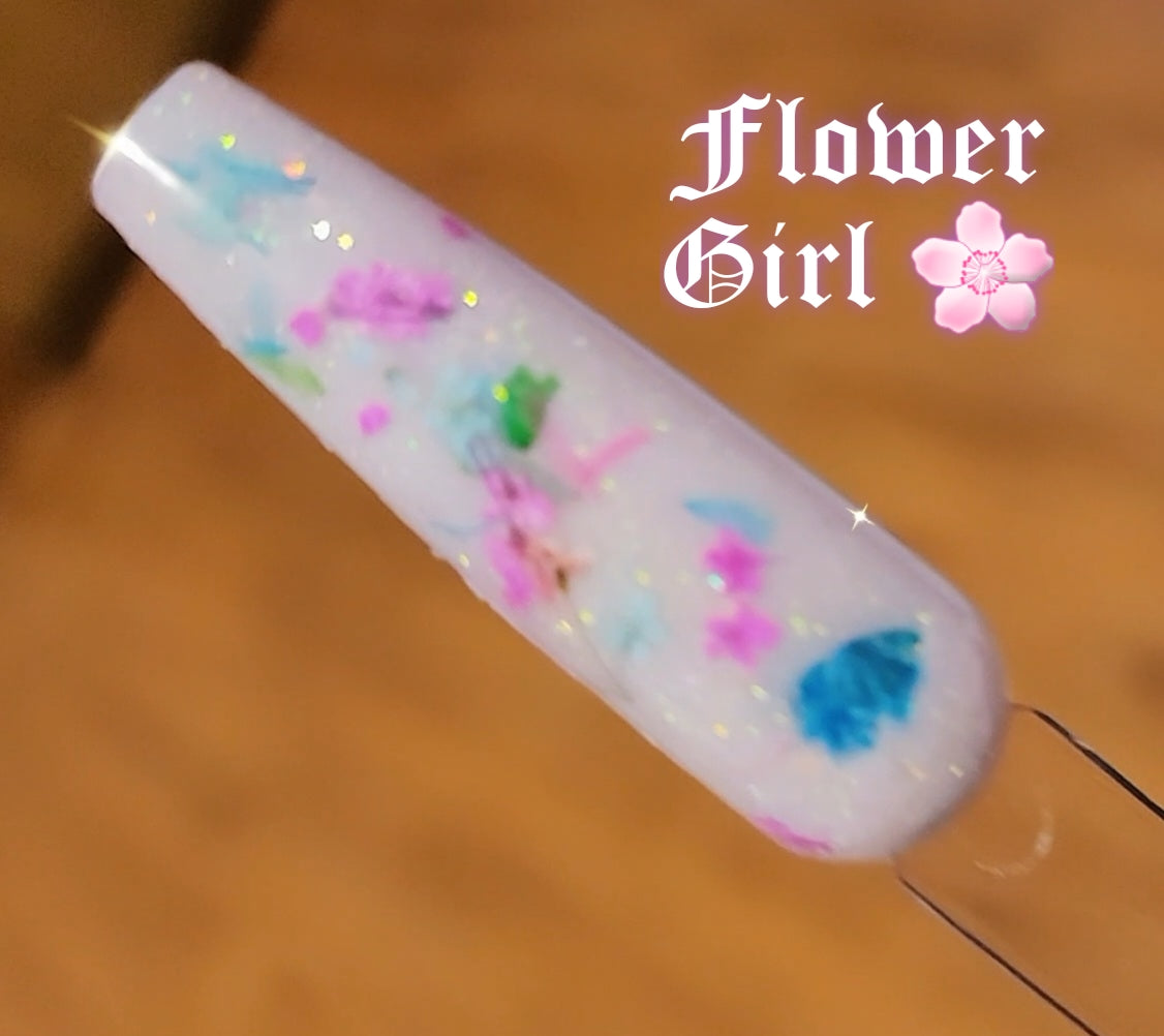 Flower Girl , real flowers dip powder