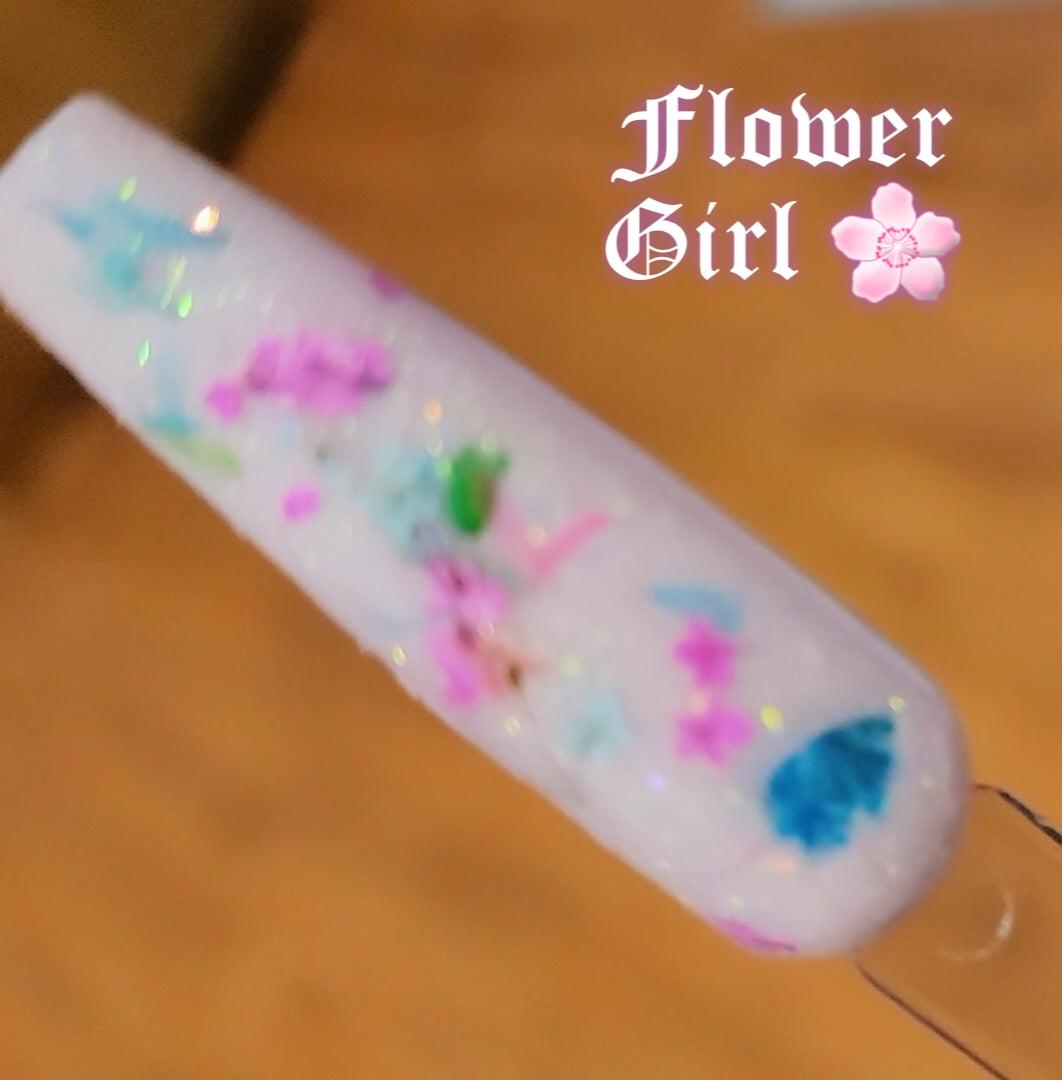 Flower Girl , real flowers dip powder