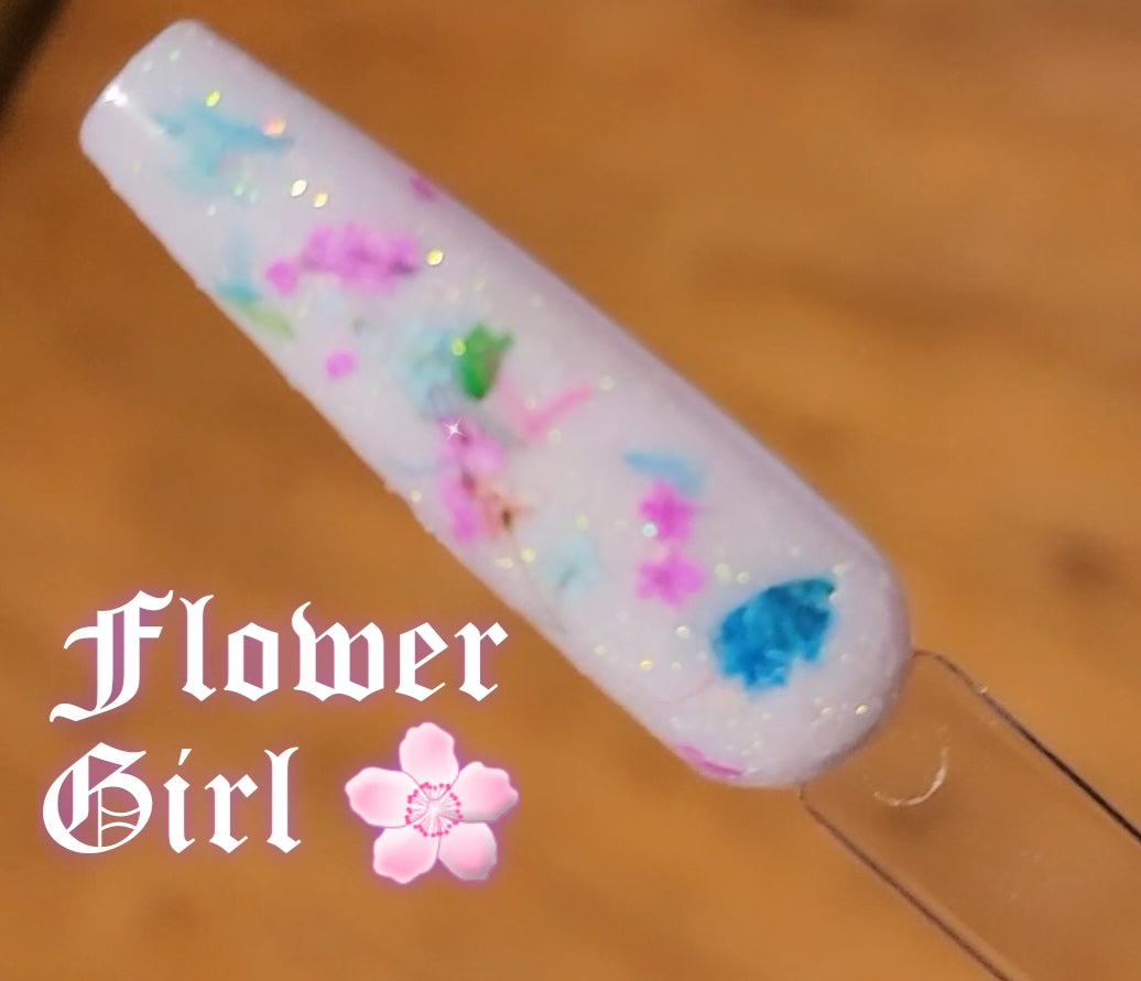 Flower Girl , real flowers dip powder