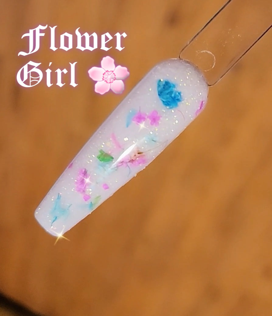 Flower Girl , real flowers dip powder