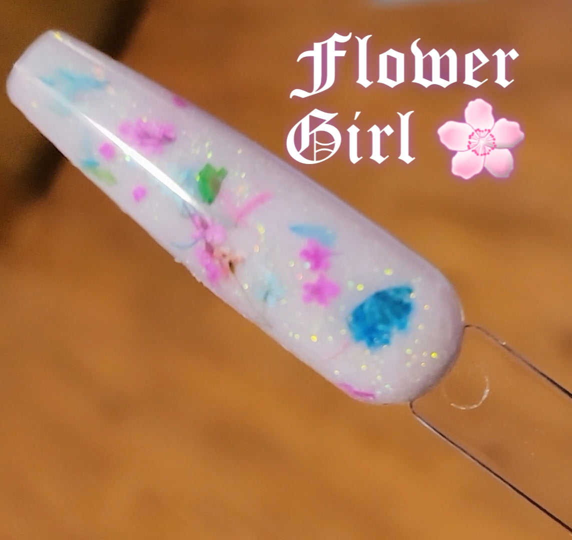 Flower Girl , real flowers dip powder