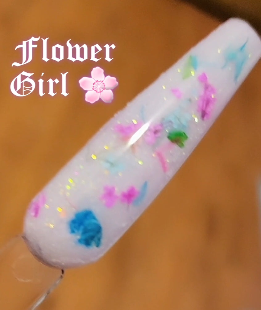 Flower Girl , real flowers dip powder