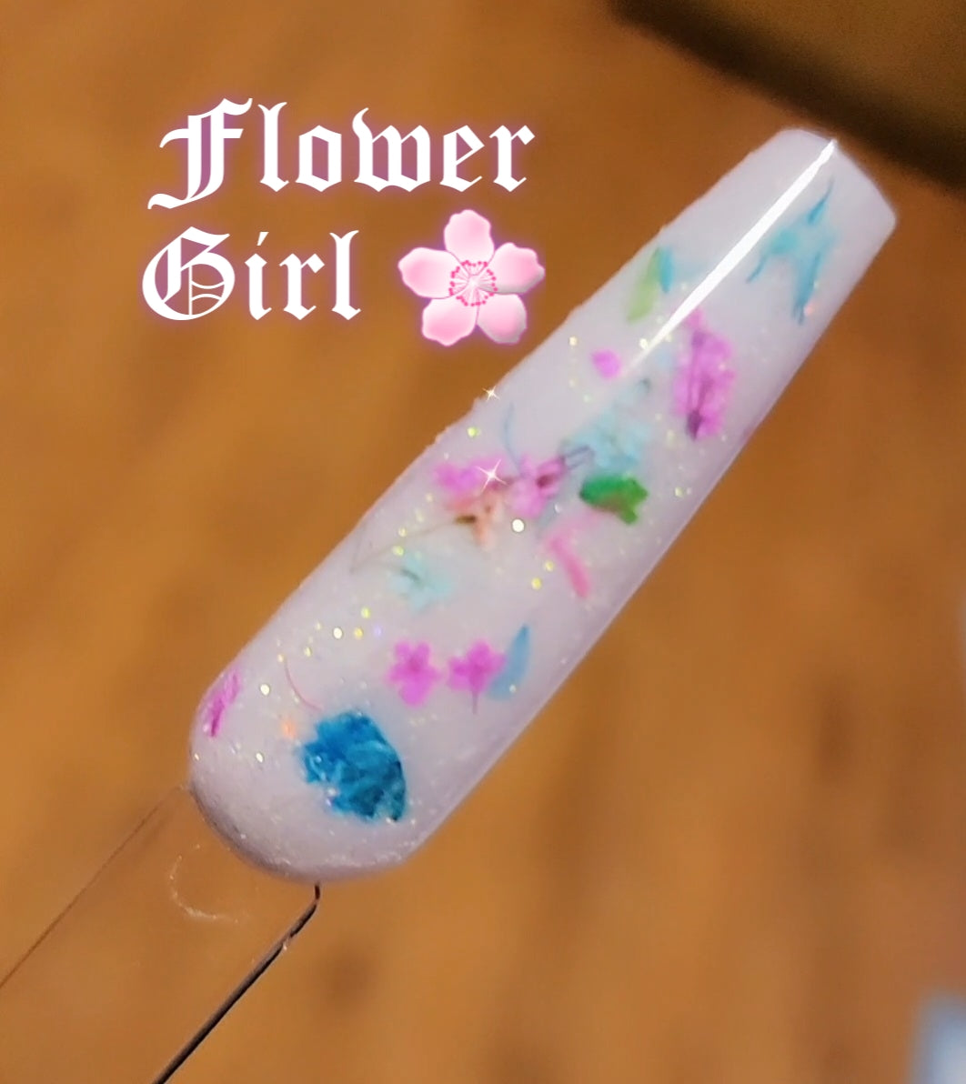 Flower Girl , real flowers dip powder