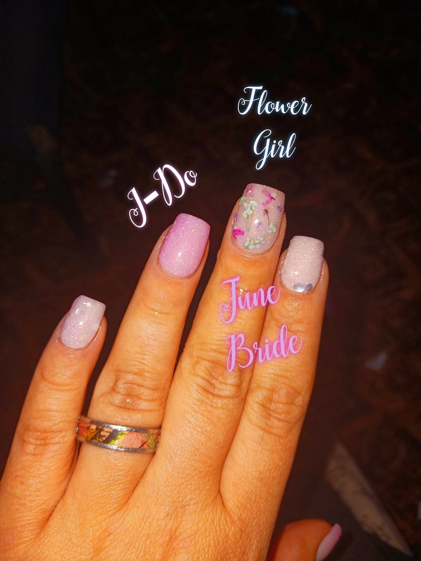 June Brides, nail dip powder