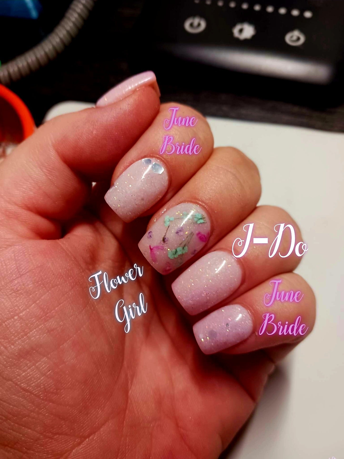 June Brides, nail dip powder