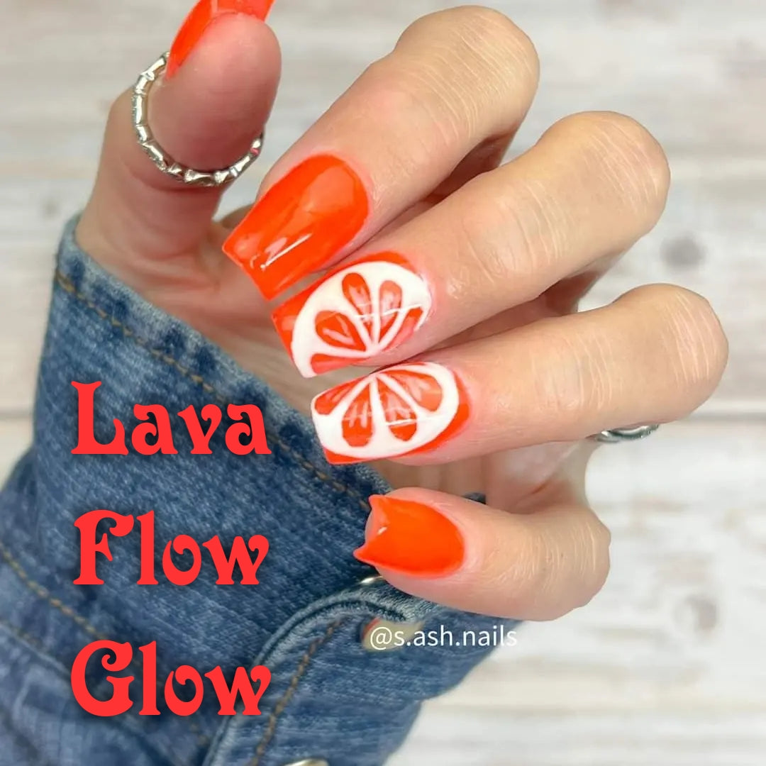 Lava flow GLOW dip powder