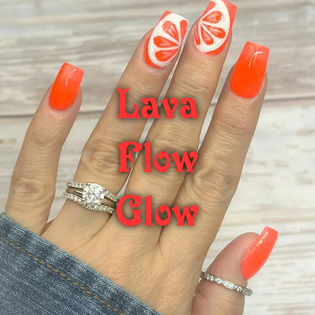 Lava flow GLOW dip powder