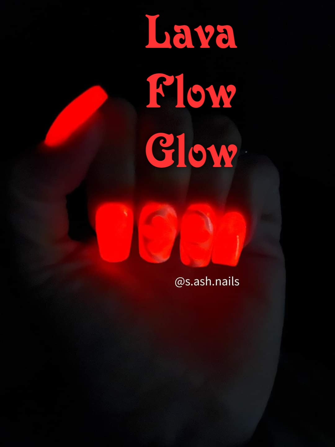 Lava flow GLOW dip powder