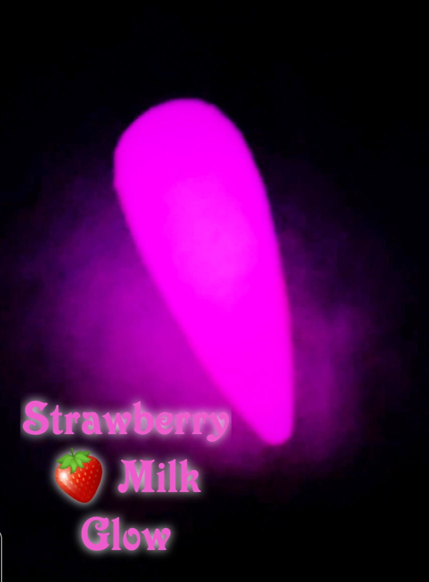 Strawberry milk glow thermal/Glow dip powder