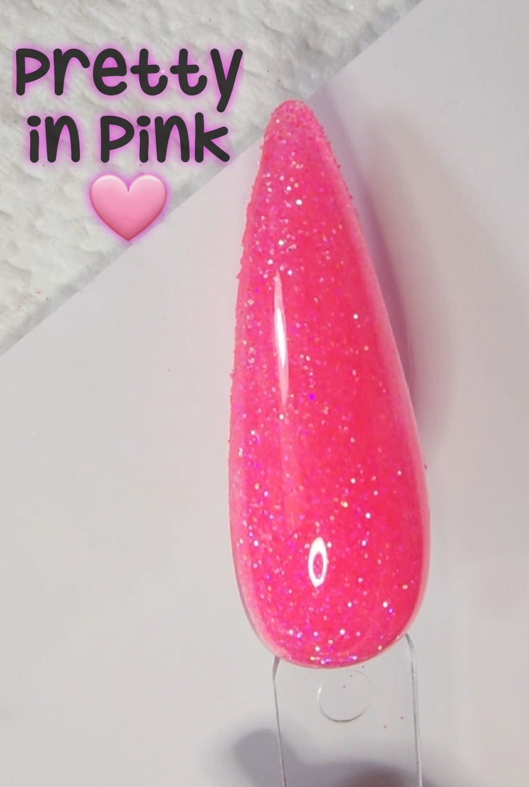 Pretty in pink, glitter dip powder