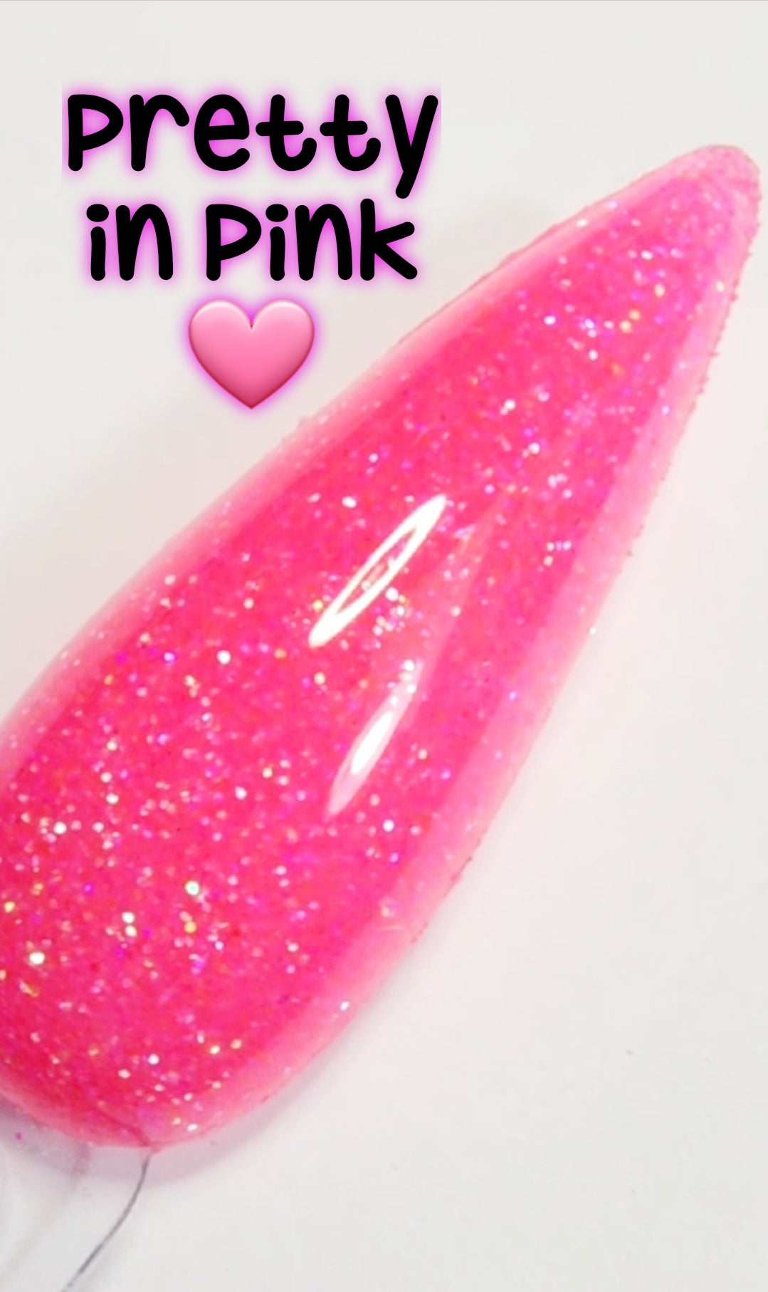 Pretty in pink, glitter dip powder