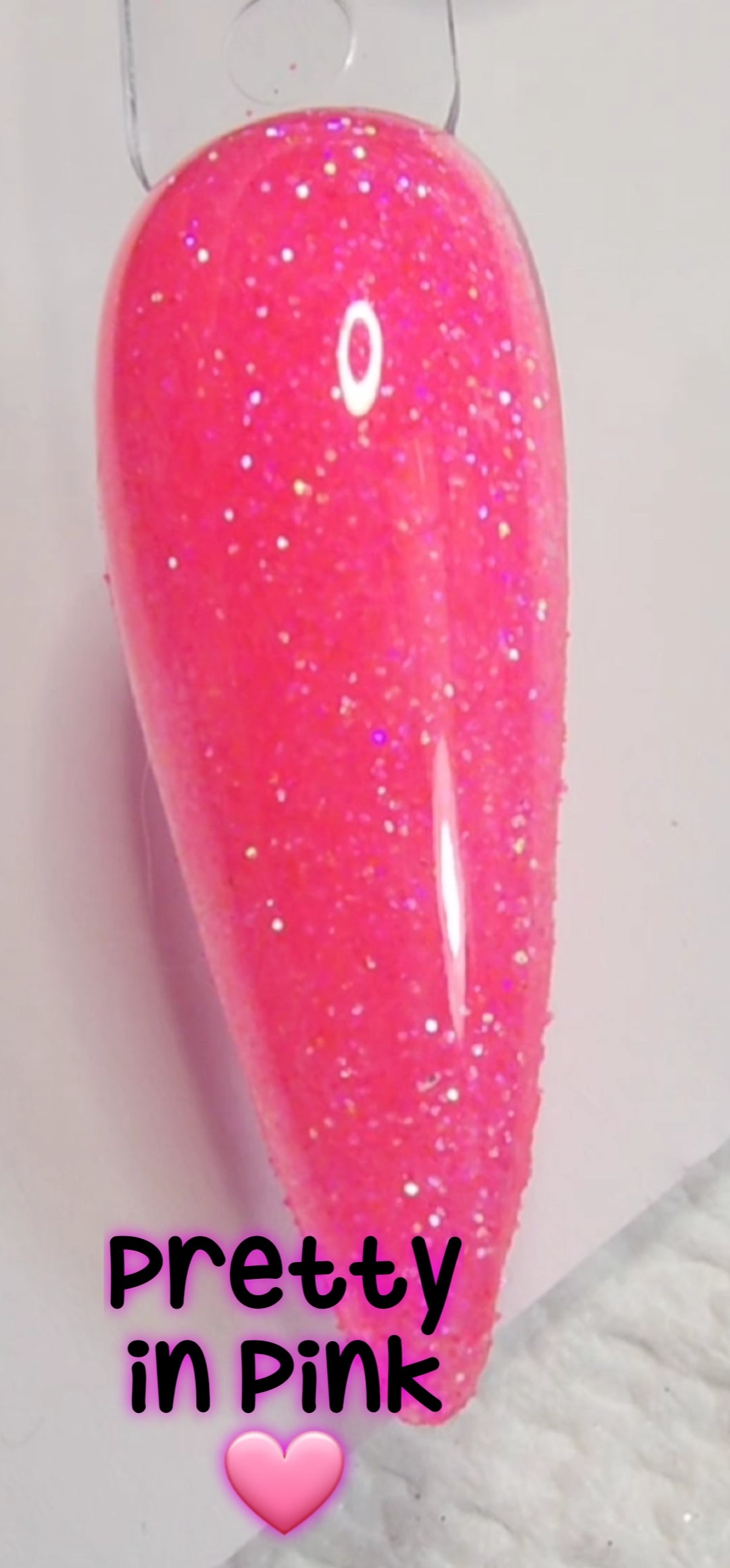 Pretty in pink, glitter dip powder