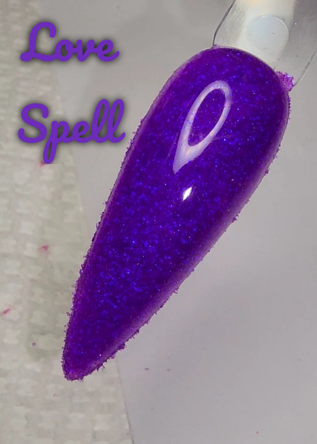 Love Spell, glitter dip powder