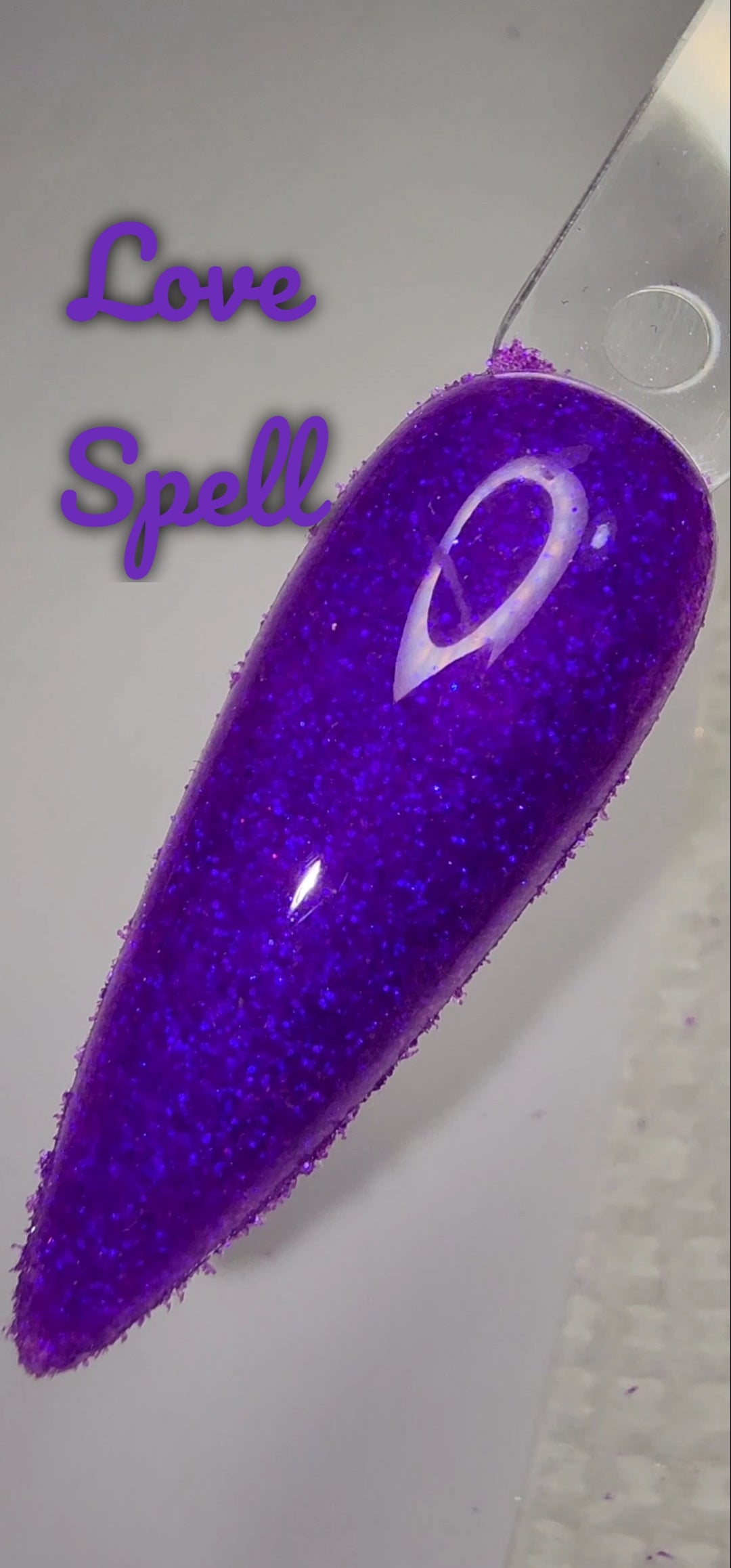 Love Spell, glitter dip powder