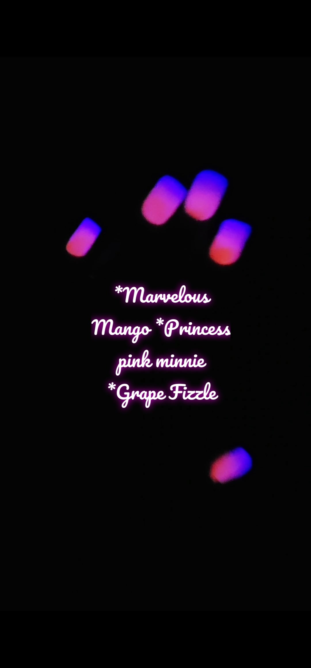 Trio Glow Combo Pack, marvelous Mango glow,  Princess pink glow  Minnie, Grape Fizzle