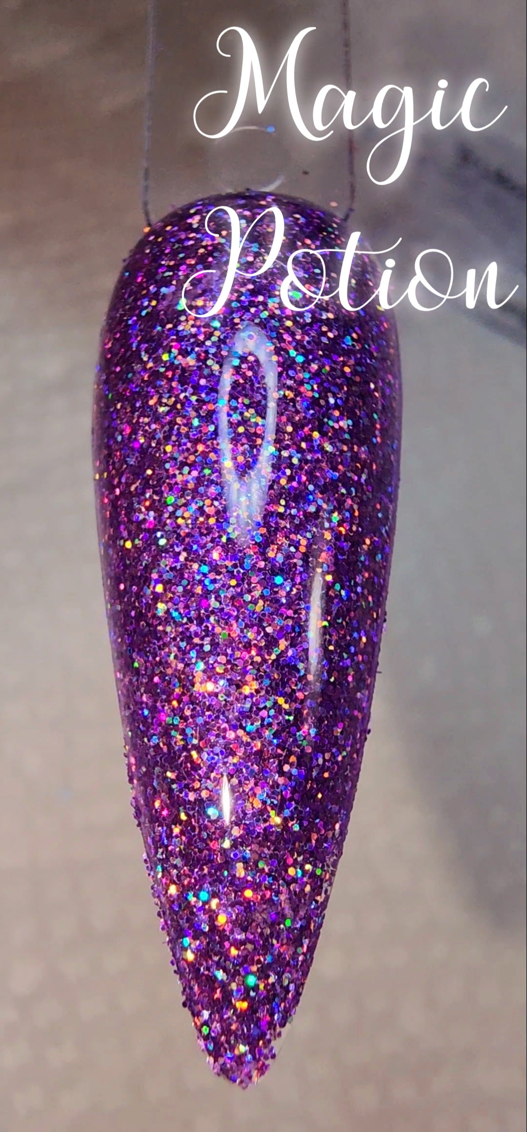 Magic Potion, purple halographic glitter dip powder