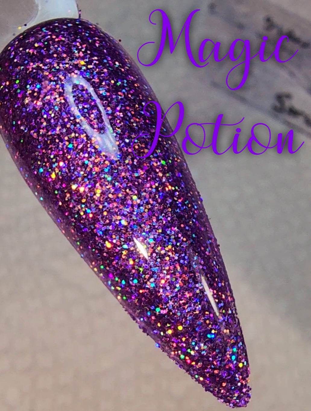 Magic Potion, purple halographic glitter dip powder