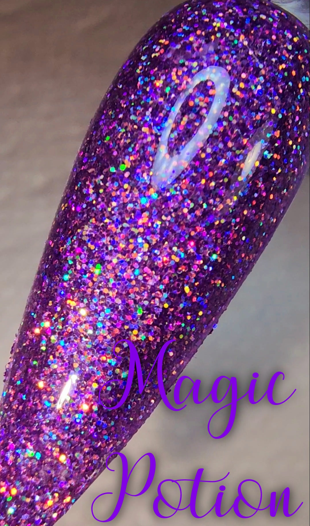 Magic Potion, purple halographic glitter dip powder