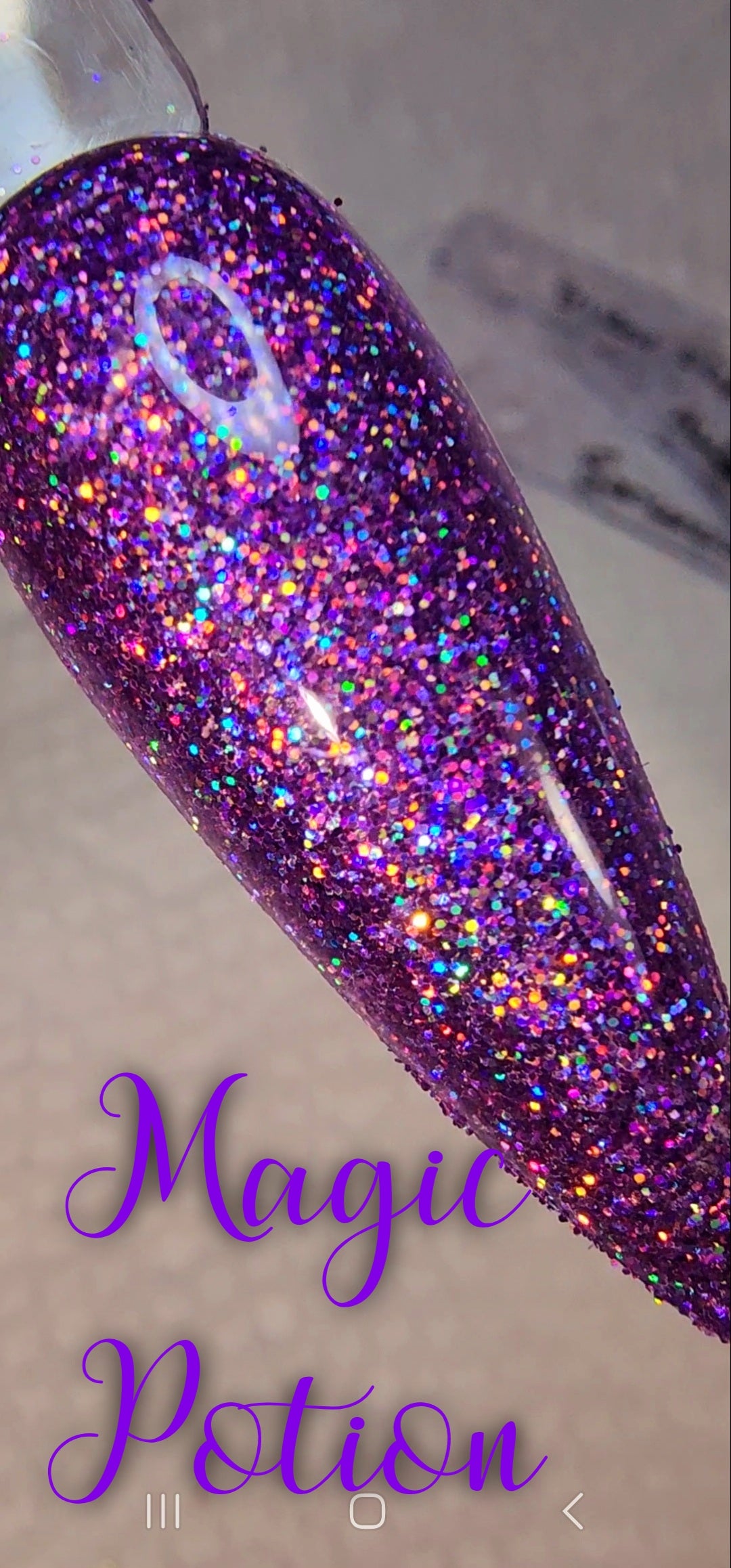 Magic Potion, purple halographic glitter dip powder