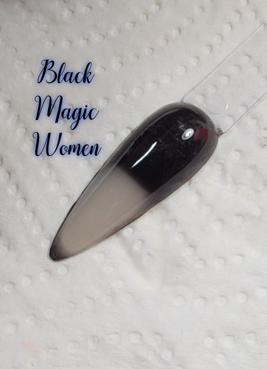 Black magic woman, sensitive thermal dip powder