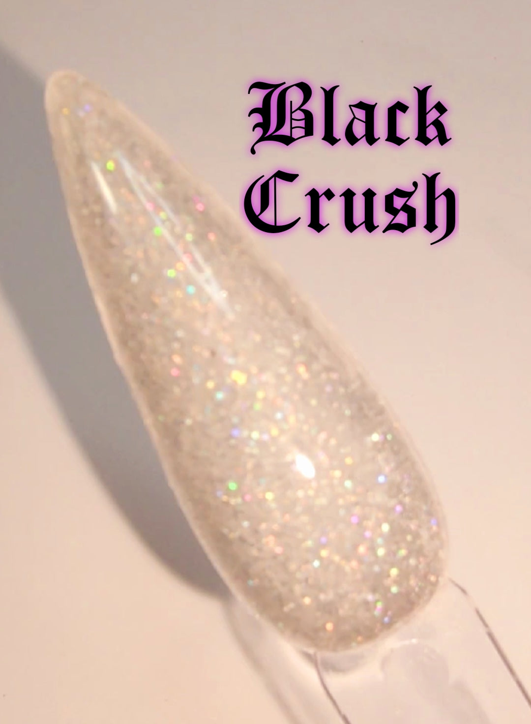 Black Crush, progressive black and silver thermal dip powder