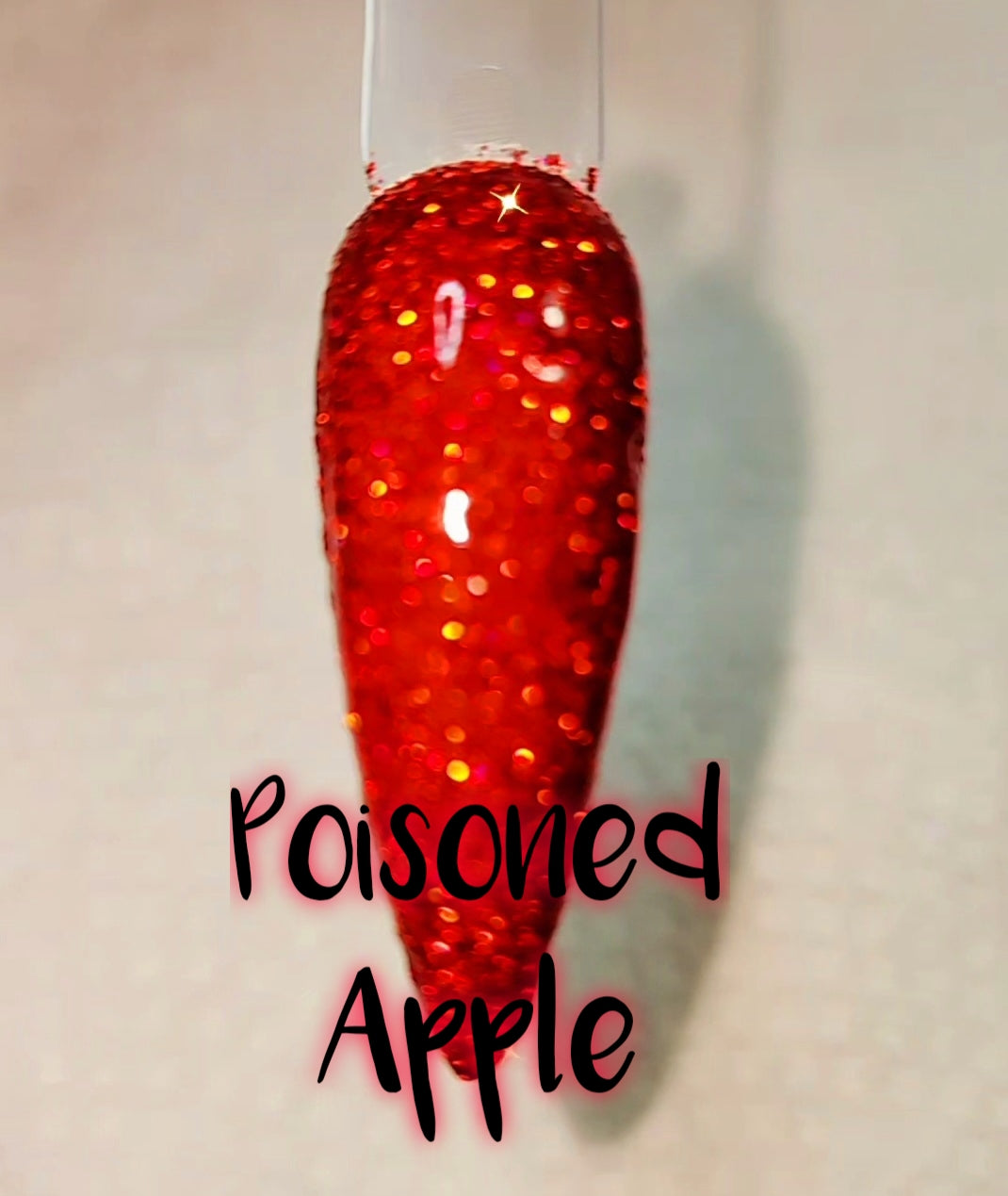 Poisoned Apple, halo glitter dip powder