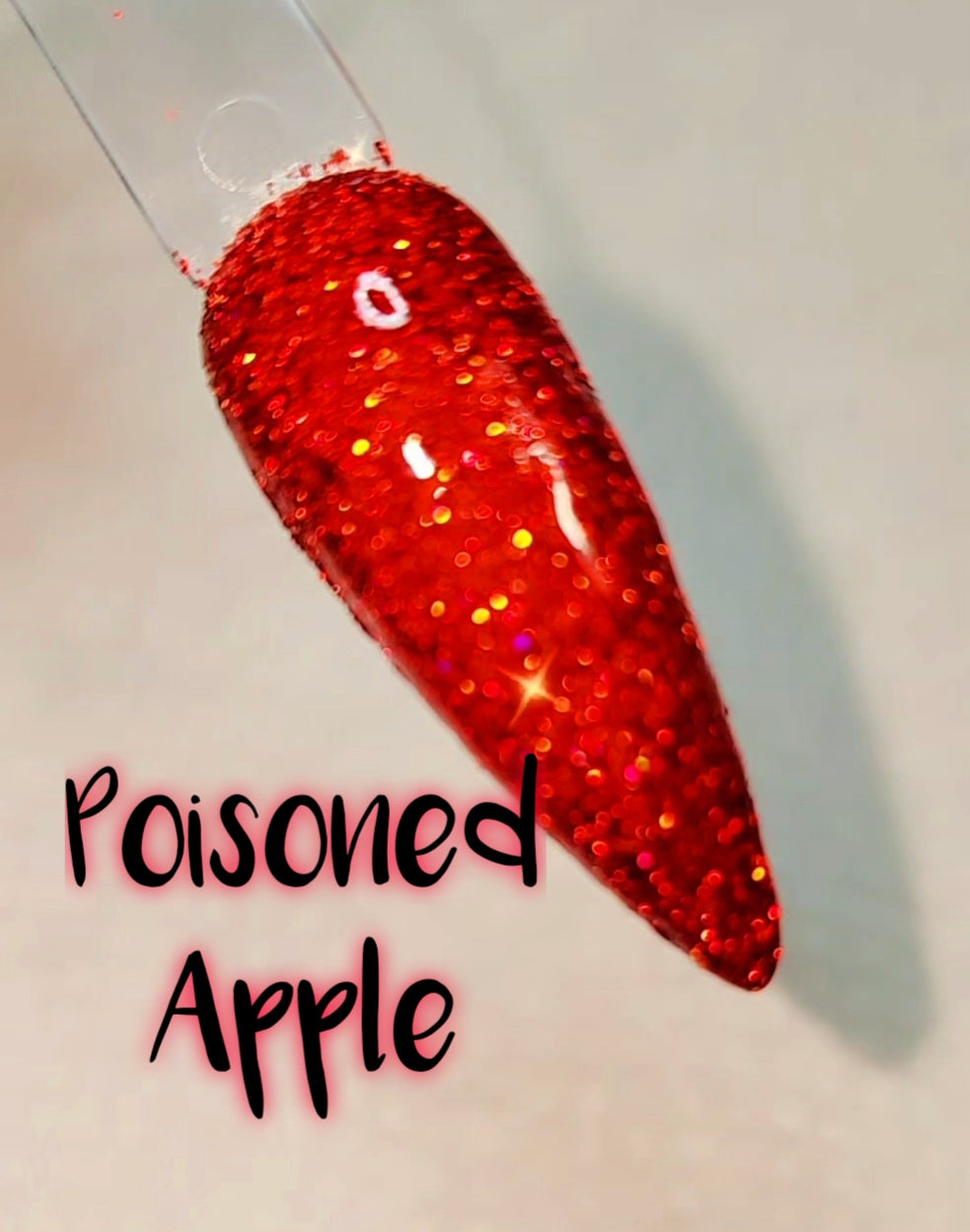 Poisoned Apple, halo glitter dip powder