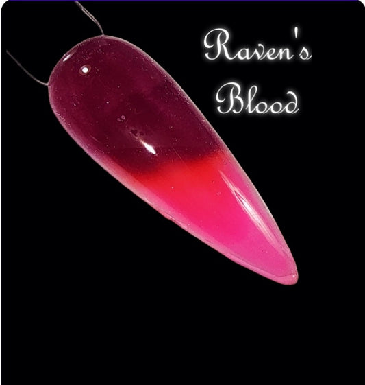 Ravens Blood, triple thermal dip powder