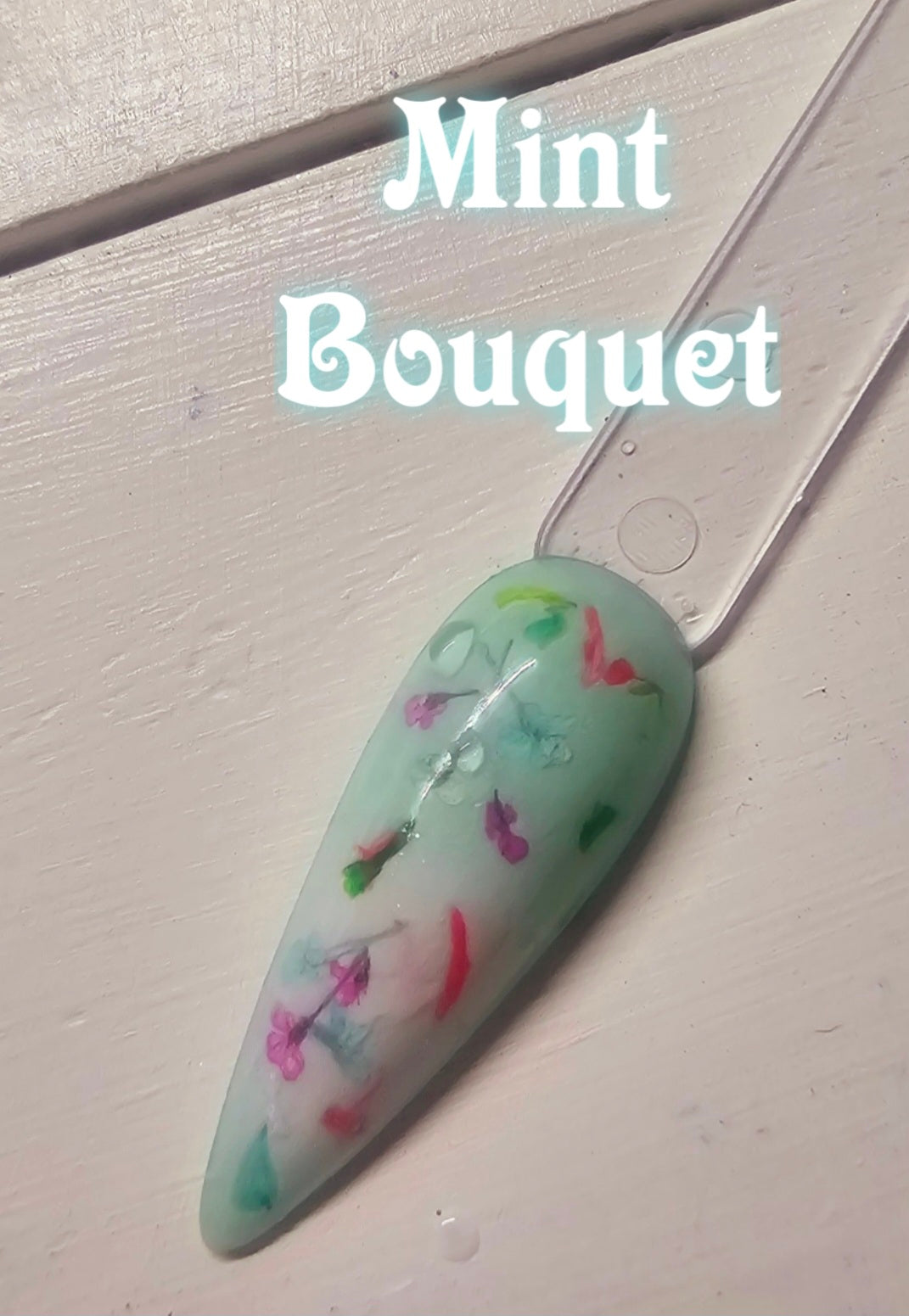 Mint Bouquet,  thermal/real flowers dip powder