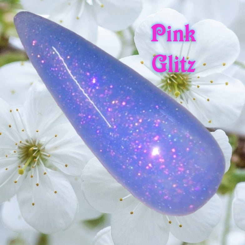 Pink Glitz sparkly dip powder