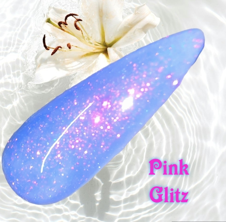 Pink Glitz sparkly dip powder