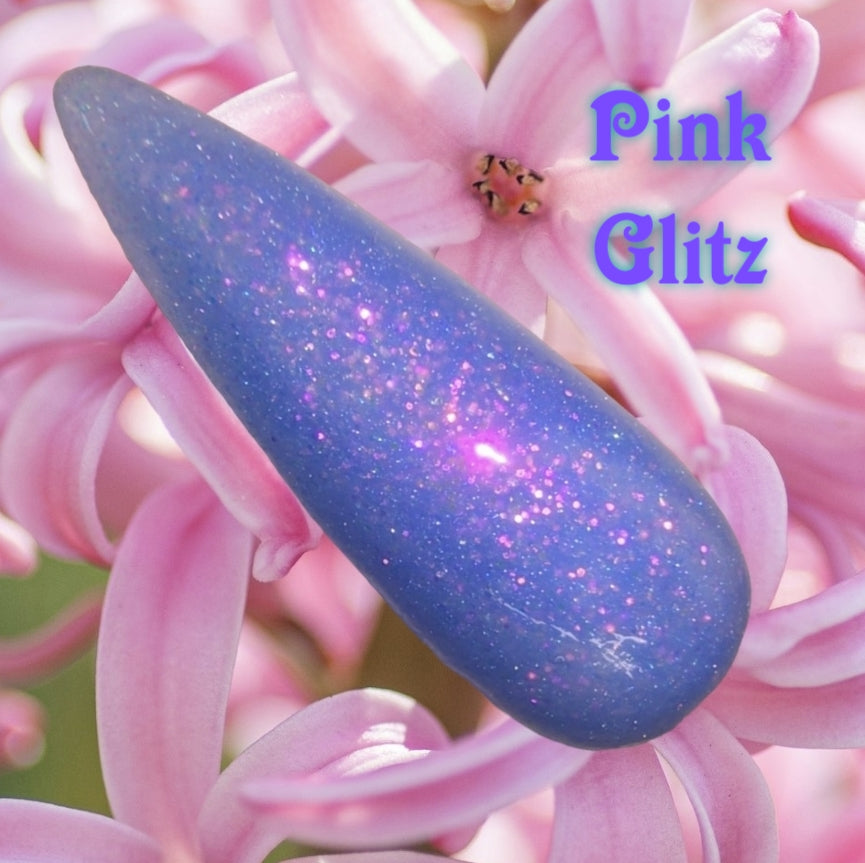 Pink Glitz sparkly dip powder