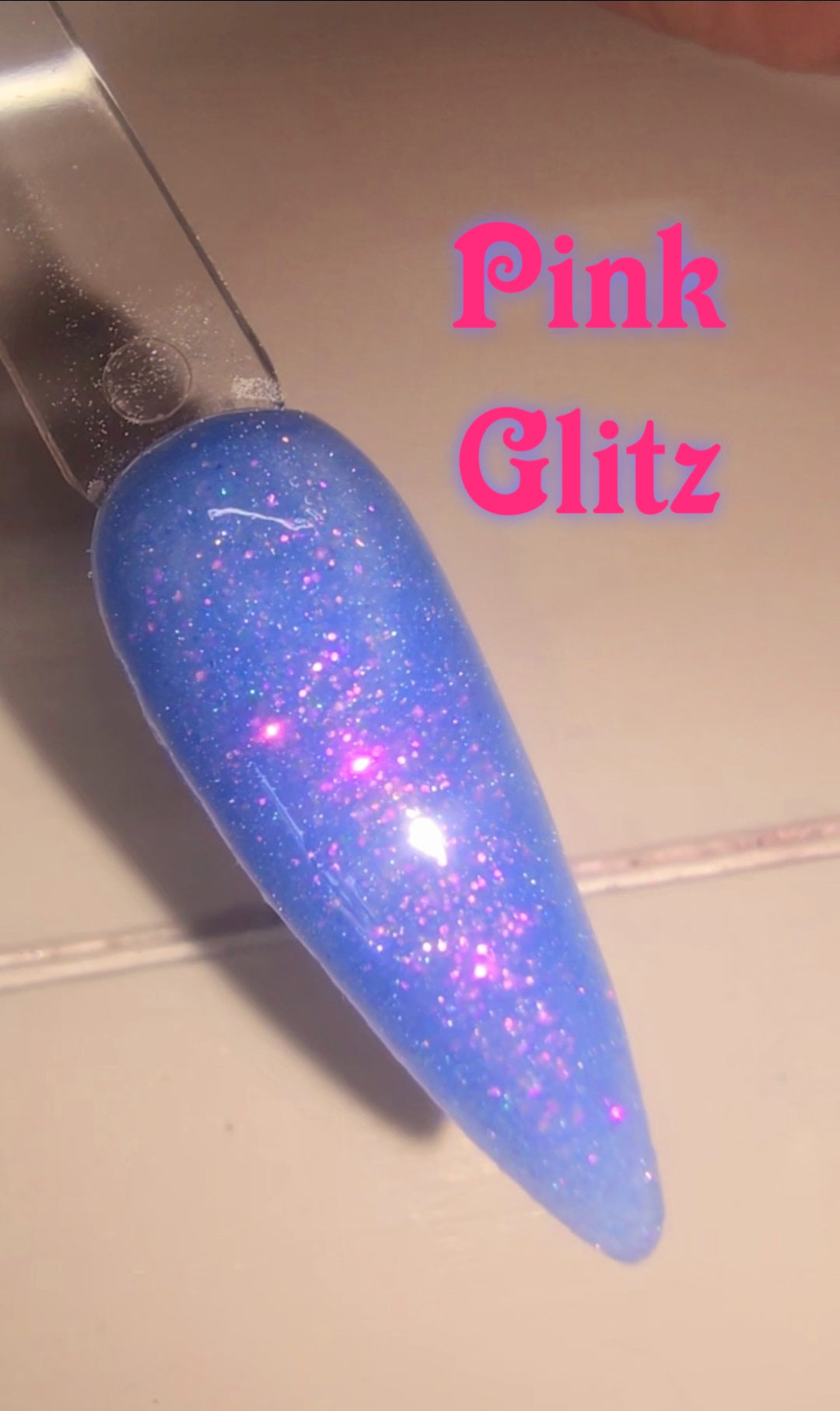 Pink Glitz sparkly dip powder