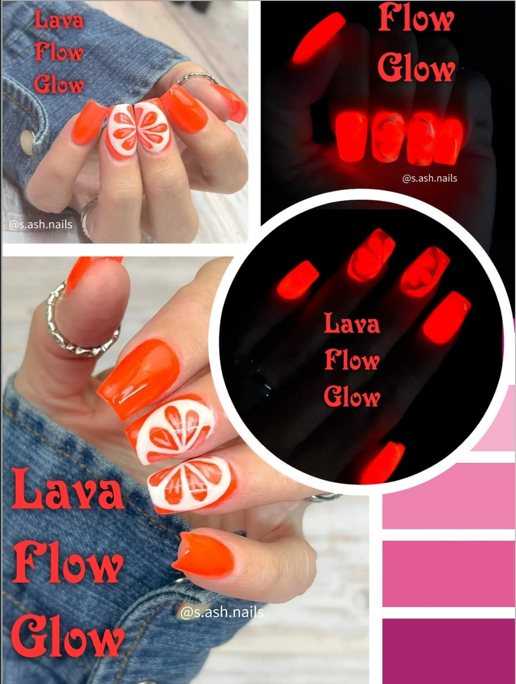 Lava flow GLOW dip powder