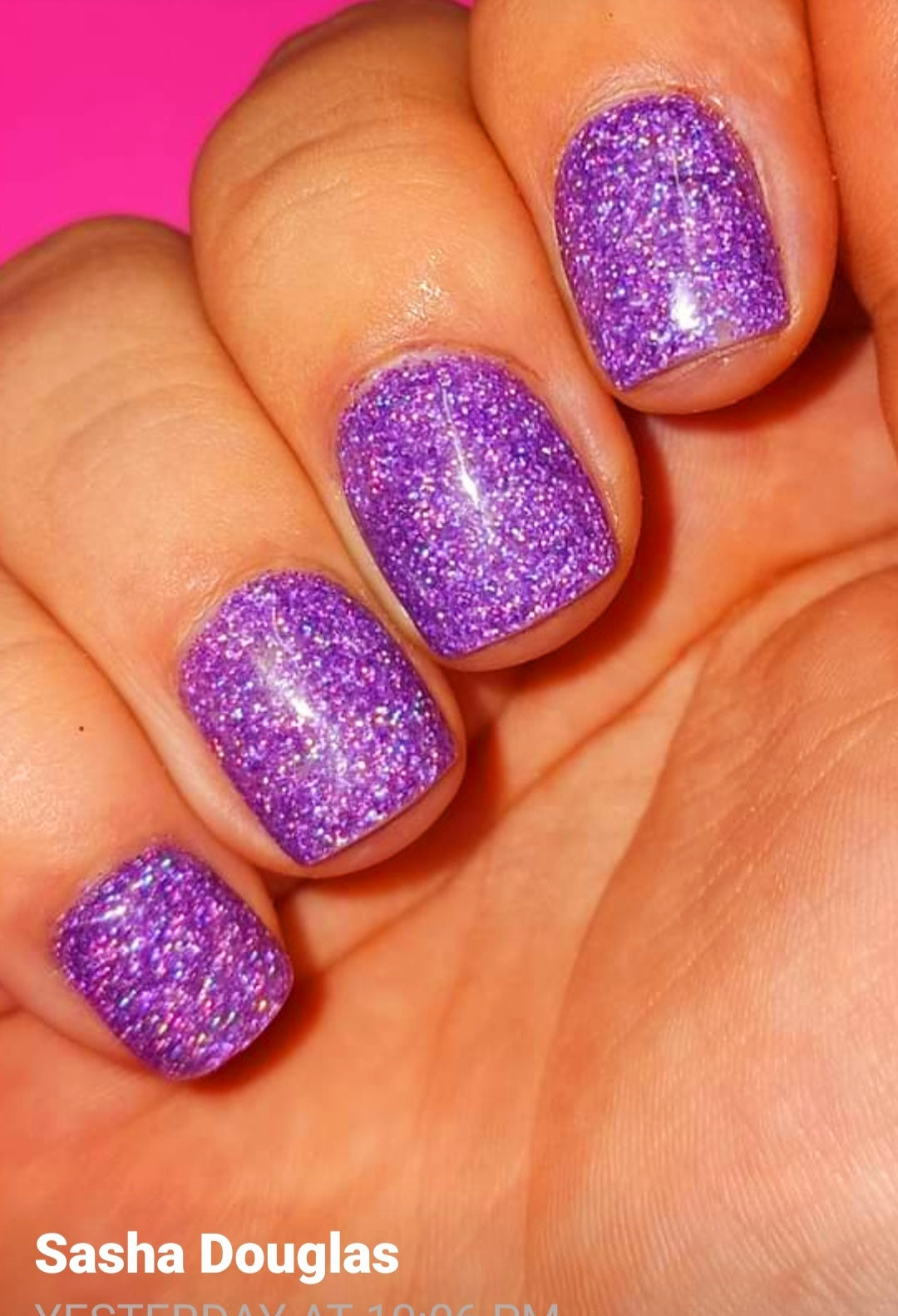 Magic Potion, purple halographic glitter dip powder