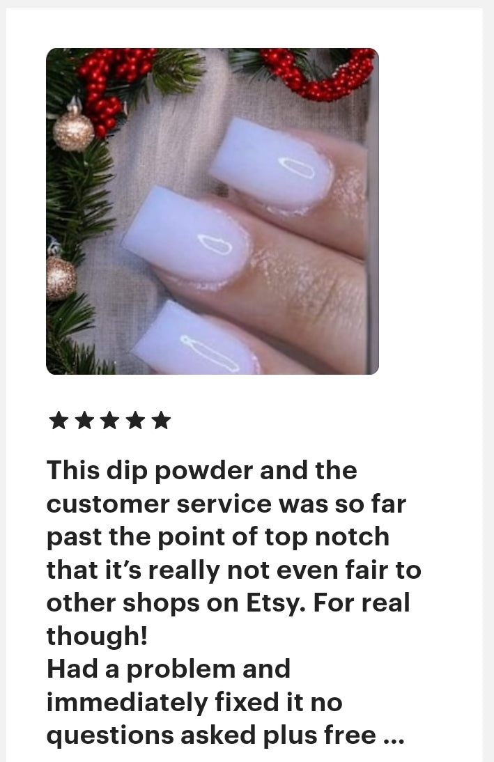 Modern Milk white GLOW in the dark dip powder