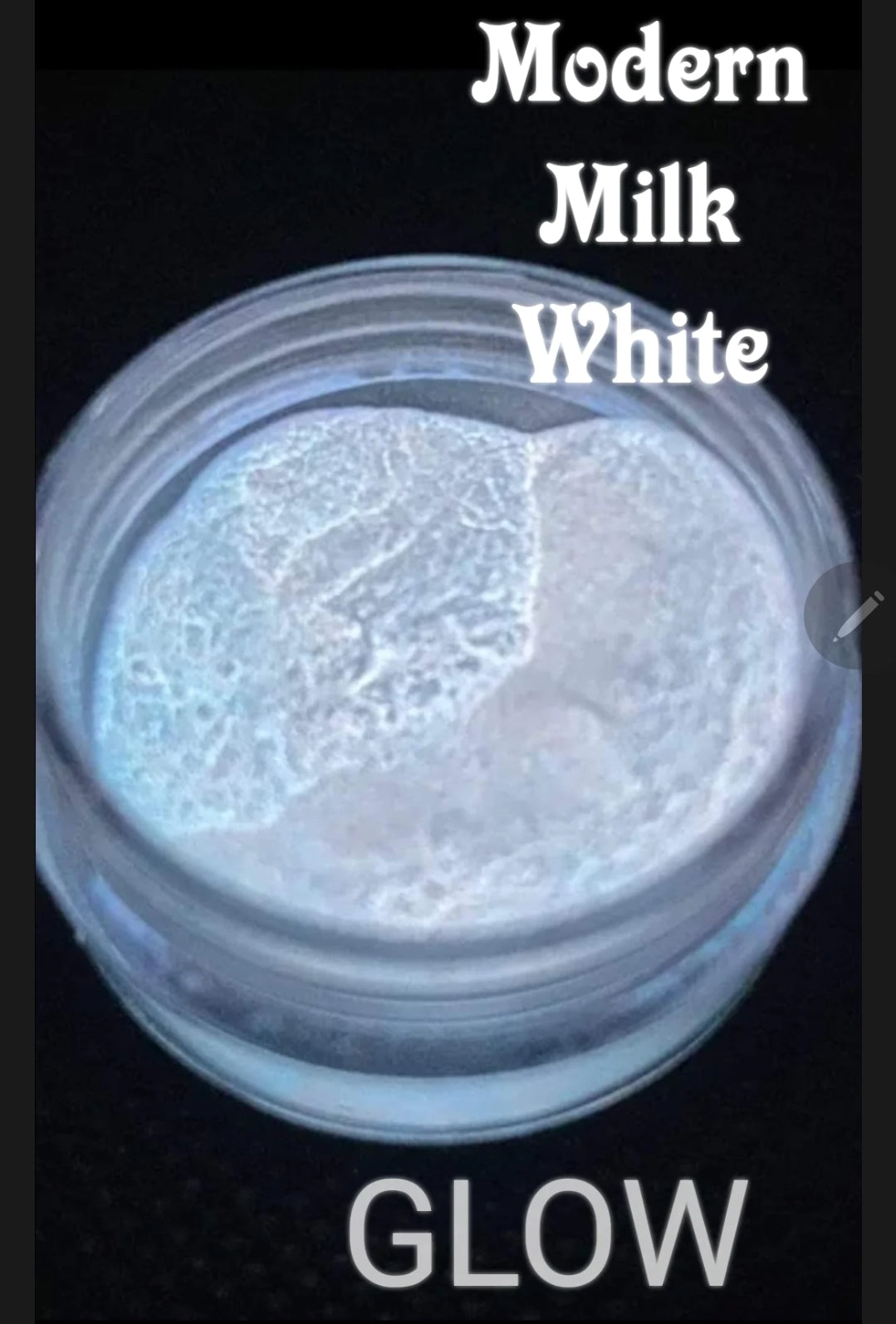 Milk white GLOW in the dark dip powder