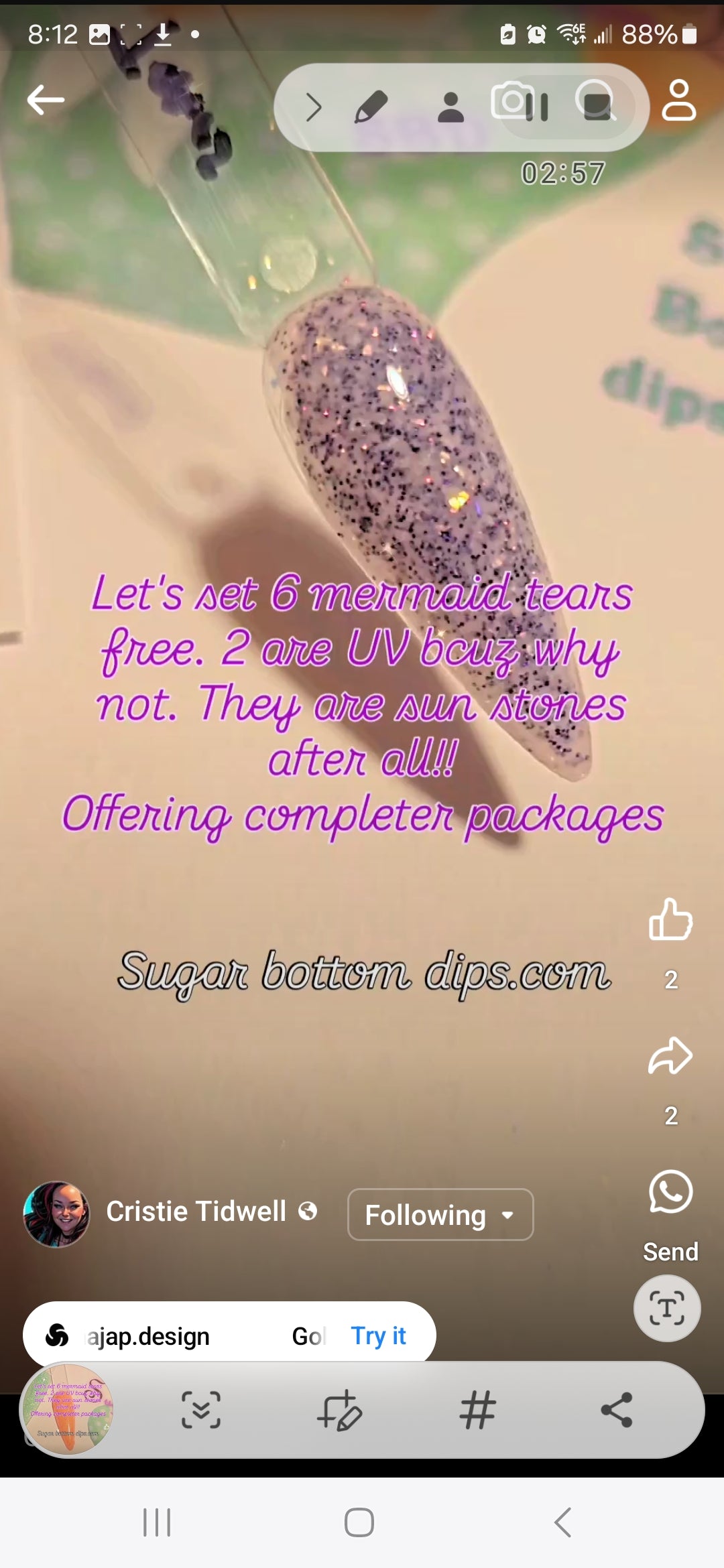 Lavender and gold UV mermaid tears