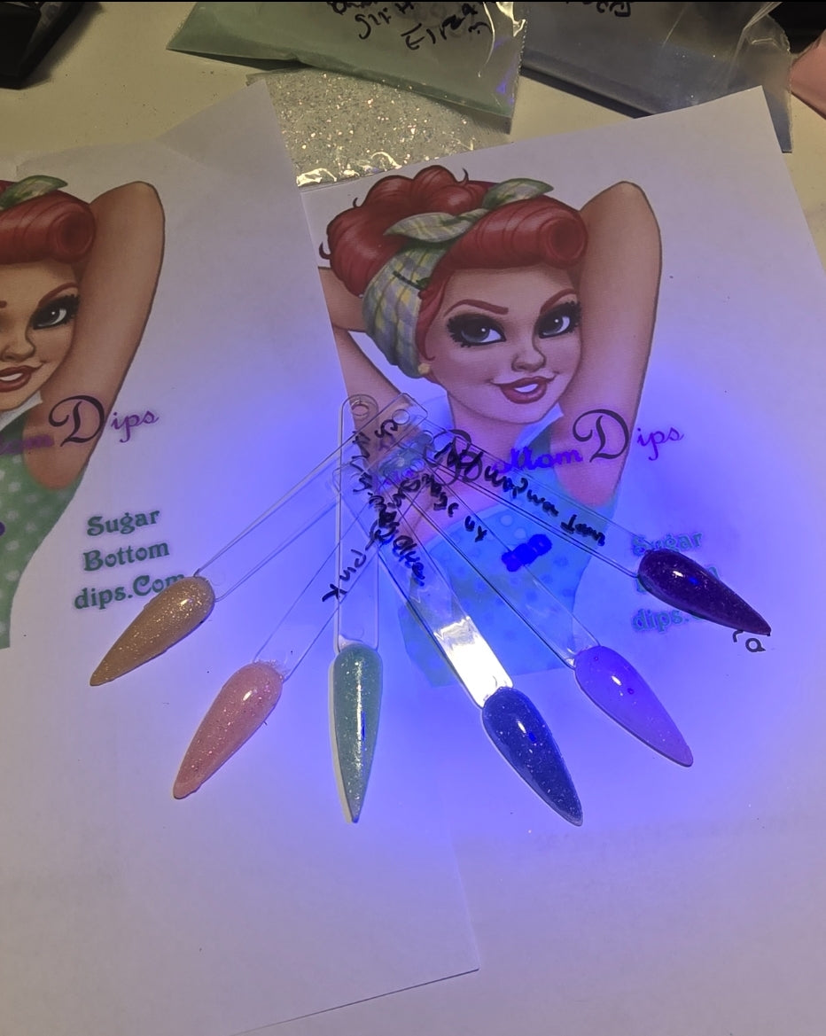 4 piece random color glow or UV mermaid tears