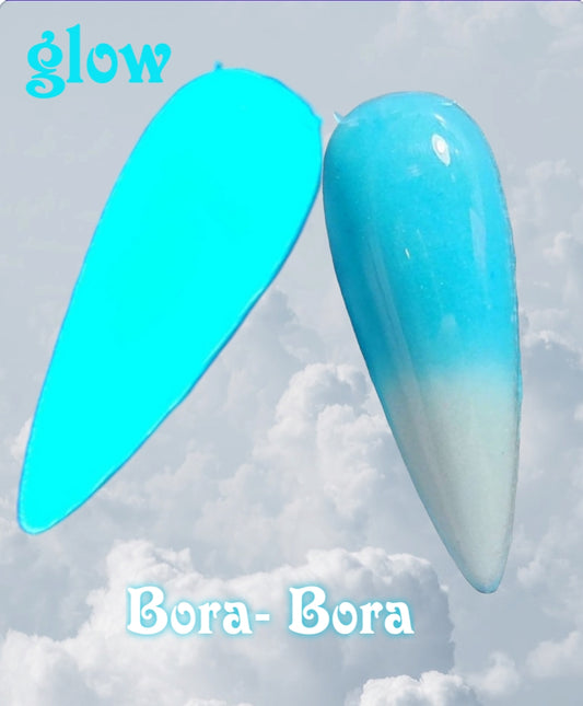 Bora Bora, thermal & BRIGHT Glow dip powder