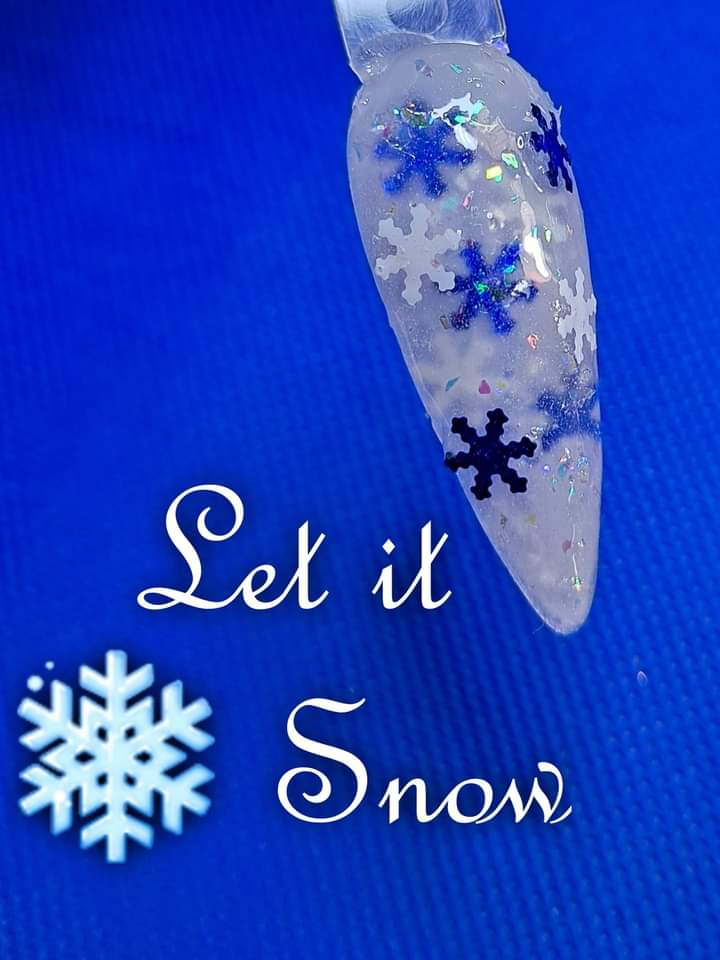 Let it snow, glitter dip powder – sugar bottom dips